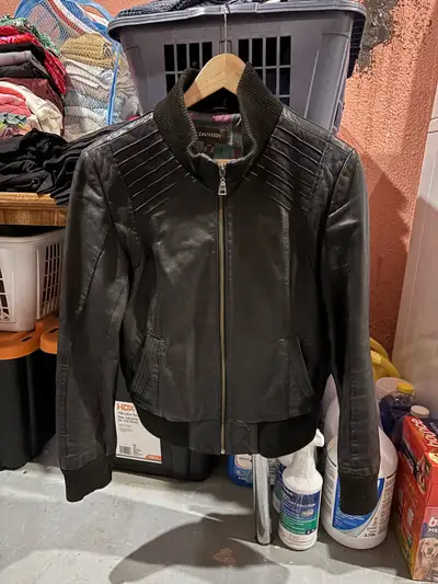 Danier leather jacket $80 OBO Size SMALL ladies “motorcycle” jacket with exquisite details, stitchin...
