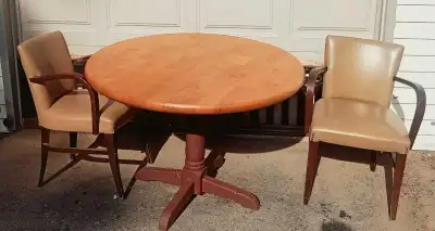 Round Dining Table and Two Chairs, View more