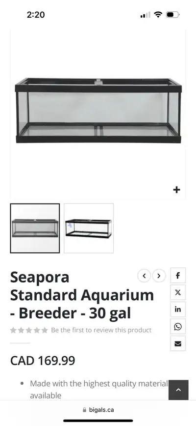 30 g breeder tanks, View more