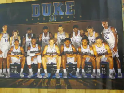 Poster de l'équipe de Basketball Universitaire DUKE de 2018-19...ayant comme joueur etoile Zion Will...