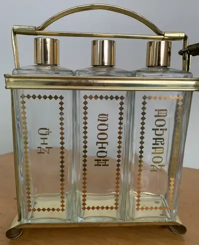 Vintage novelty bar bottles - gin scotch bourbon, View more