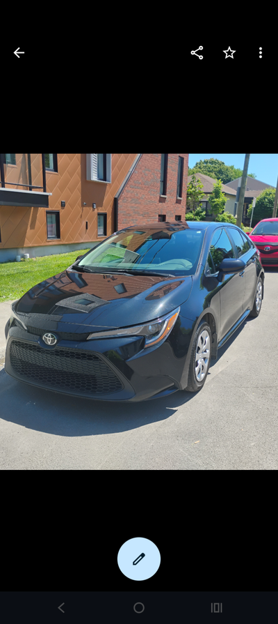 Toyota Corolla LE 2020 Automatique – Très propre (91 000 km) Je vends ma Toyota Corolla LE 2020 avec...