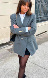 Zara blazer jacket veste manteau suit veston dress robe aritzia