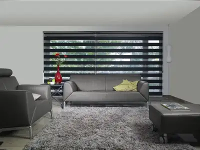 Custom Made Luxury Zebra Blinds High Quality Italian Fabrics Motorized & Motor Less Free in home est...