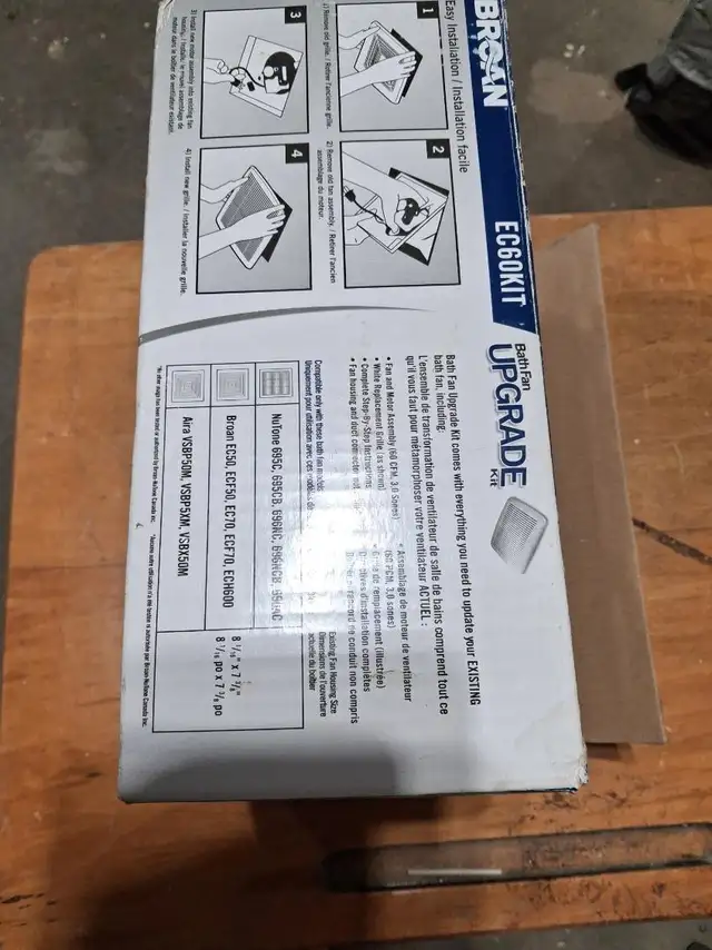 Broan New in box, bathroom fan upgrade 7 1/16x7 3/8 in Indoor Lighting & Fans in Charlottetown - Image 6