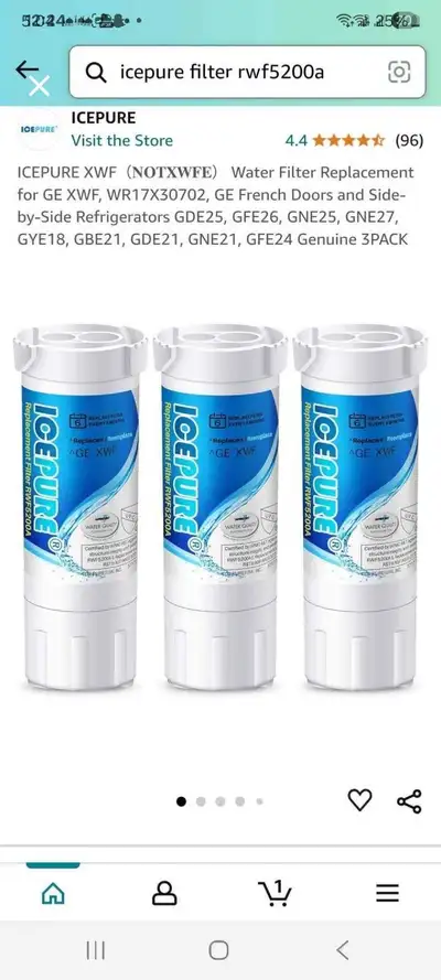 ICEPURE RWF5200A Filter 3-Pack, View more