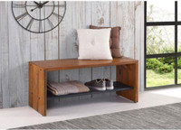 42" Solid Rustic Reclaimed Wood Entry Bench