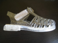 Baby Girl Jelly Sandals Sparkly Glitter Size 6 EUR22
