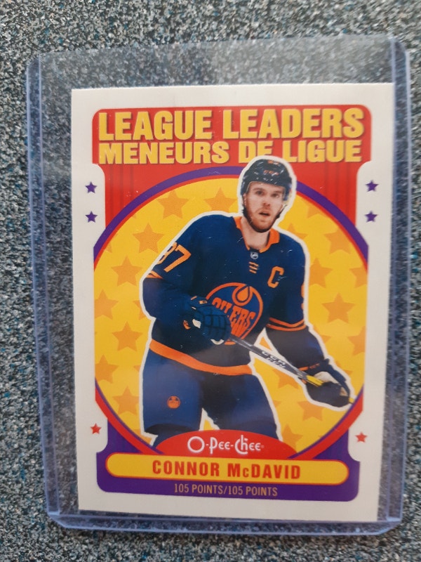 OPEECHEE 20212022 Carte hockey Connor McDavid League Leaders Art