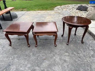Cherry Wood End Tables, View more