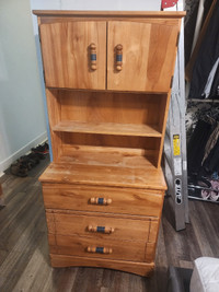 Solid Maple Dresser with Mirror and matching Wardrobe 
