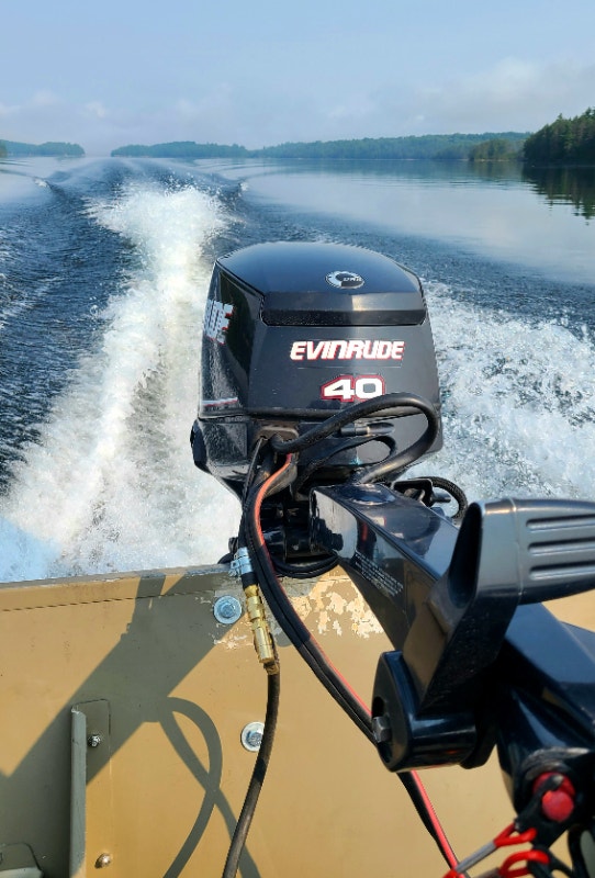 2012 Evinrude ETec 40 hp Big Tiller Powerboats & Motorboats