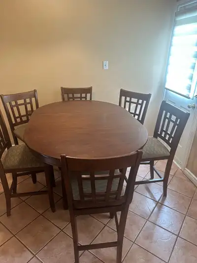 bar height table &6 chairs ($350 OBO), View more