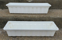 Jardinières de balcon blanc White Plastic Flower Boxes