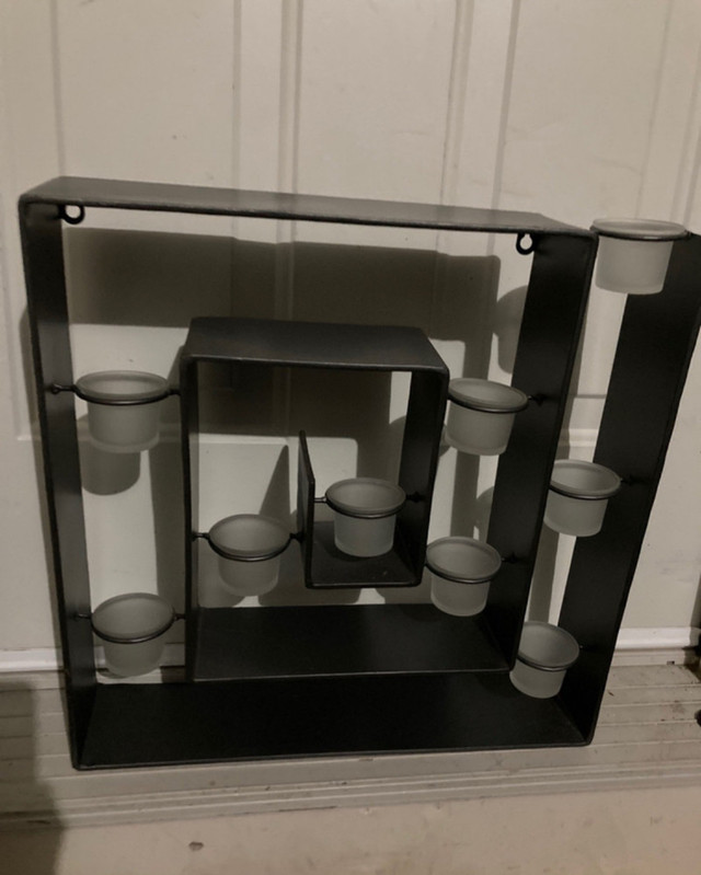 Metal wall decor with 9 votive holders in Home Décor & Accents in Cambridge
