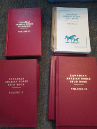 set of Canadian Arabian Horse Stud Books (vol. 1-15)