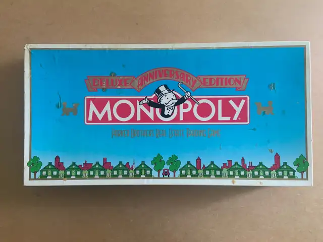 Vintage 1985 Deluxe Anniversary Edition Monopoly Board Game63436970660609121