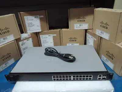 Cisco SF200-24 24 port SLM224GT smart Ethernet Switch, View more