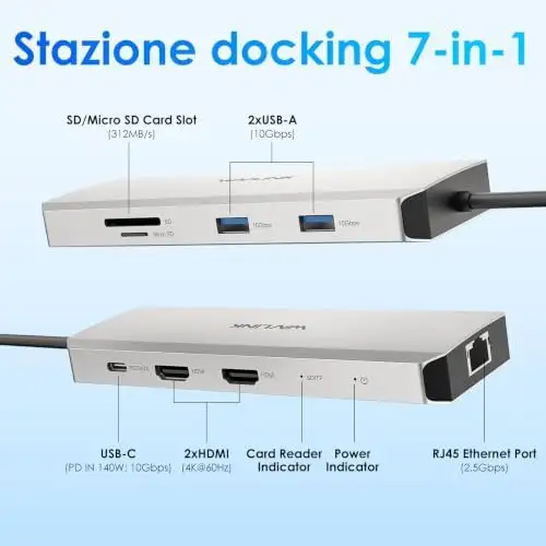 NEW Laptop Docking Station, WAVLINK Docking Station Dual HDMI in Laptop Accessories in Markham / York Region - Image 3