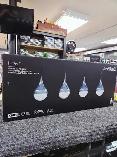 Suspension a 4 lumière led , View more