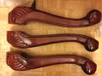 3 Solid Wood Carved Scroll Leaf Claw Ball Leg for Furniture NEW