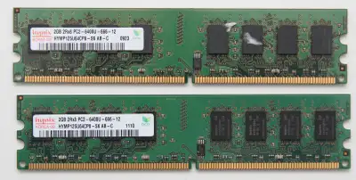 Mémoire HYNIX 2 x 2 Go 2Rx8 PC2-6400 DDR2 800 MHz, View more