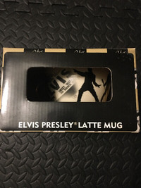 Elvis Presley Latte Mug with Saucer in box. Elvis by Vandor