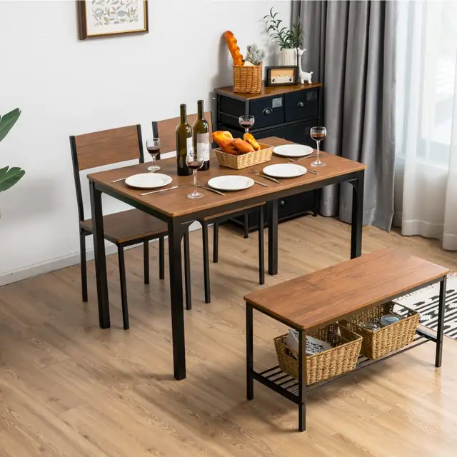 Dining Table Set for 4, Kitchen Table with Bench and Chairs in Dining Tables & Sets in Markham / York Region - Image 10