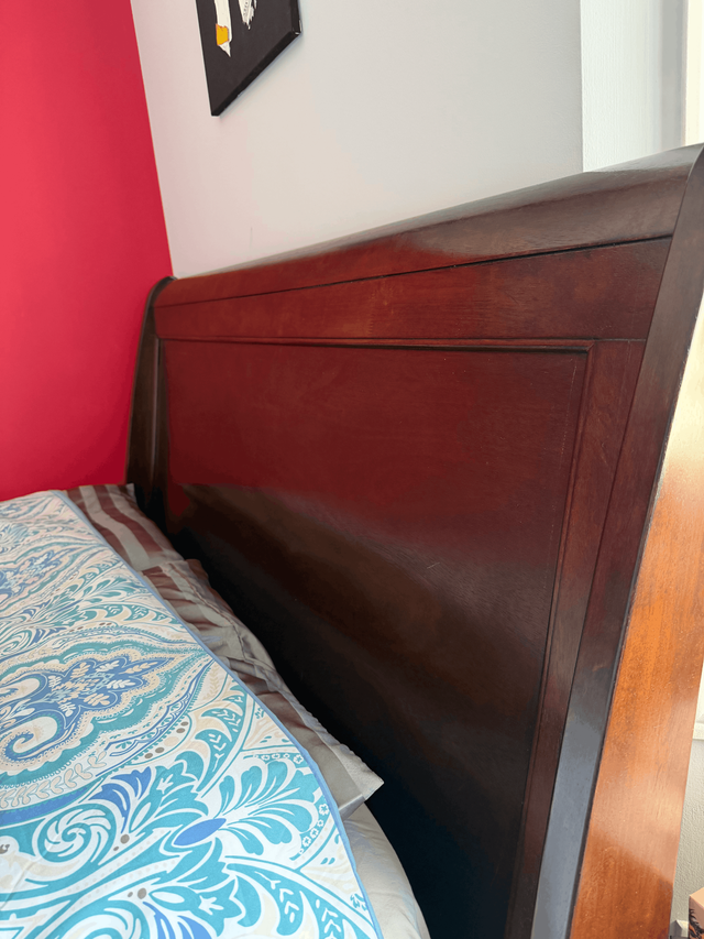 Queen Bed Frame + Nightstand – Good Condition in Beds & Mattresses in Oshawa / Durham Region - Image 6