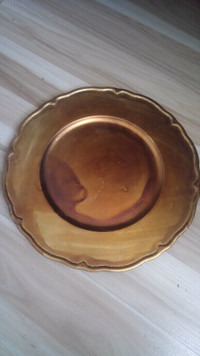 Bronze Coloured Decorative Charger/Plate