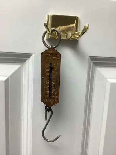 antique pocket spring balance scale made in Germany, View more