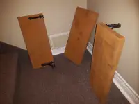 3 wooden shelves