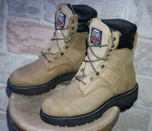 Safety boots Work Pro men’s 8” long size US 10 3E (wide) WP8019 in Men's Shoes in Markham / York Region - Image 3