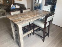 Bar height dining room table and chairs 