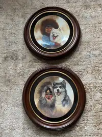 Vintage Framed Collectible Plates