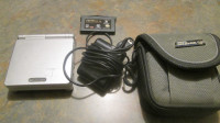 Nintendo Game Boy Advance SP Handheld System - Silver W case/cha