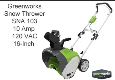 Snow Blower ~ Greenworks Electric brand new in the box never use, View more