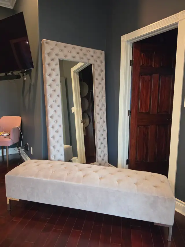 Tall Full-Length Tufted Mirror – Decorative Statement Piece in Home Décor & Accents in Red Deer - Image 4