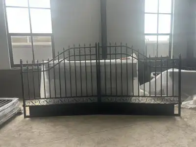 Driveway Dual Swing Gates Wrought Iron Gates Heavy Duty Metal, View more