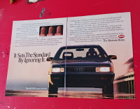 1989 AUDI 100 / 200 ORIGINAL VINTAGE CAR AD - ANNONCE AUTO 80S