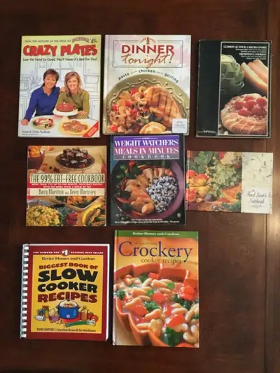 Cook Books x 8  - Crock, Slow Cooker, Low Fat, WW, $10 (Lot E), View more
