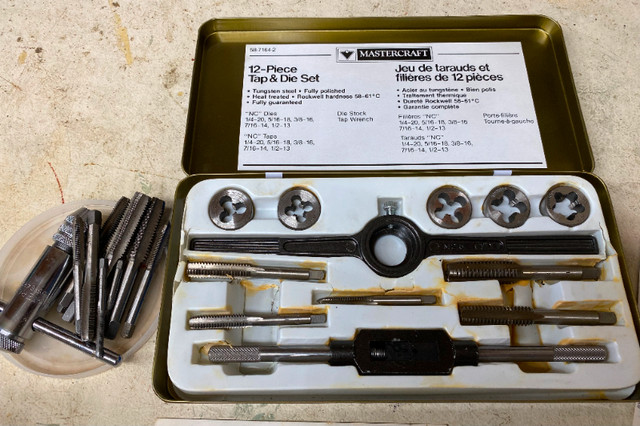 Mastercraft 12 piece Tap and Die Set plus extras in Hand Tools in Dartmouth