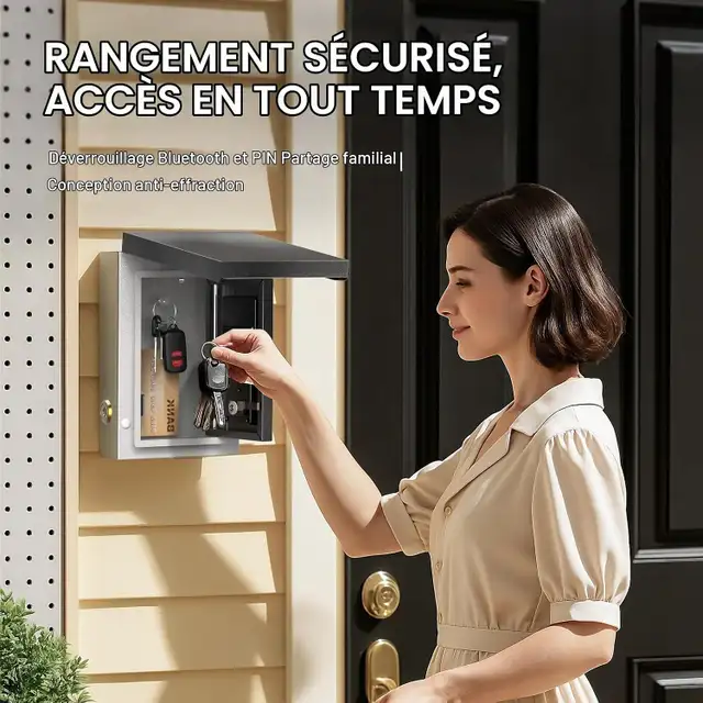 Boîte de verrouillage à clés extérieure, bluetooth ext/int NEUVE in Security Systems in City of Montréal - Image 3