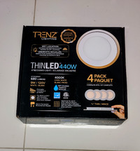 New! Liteline Trenz ThinLED 4000K Recessed Light Kit 4/Pack