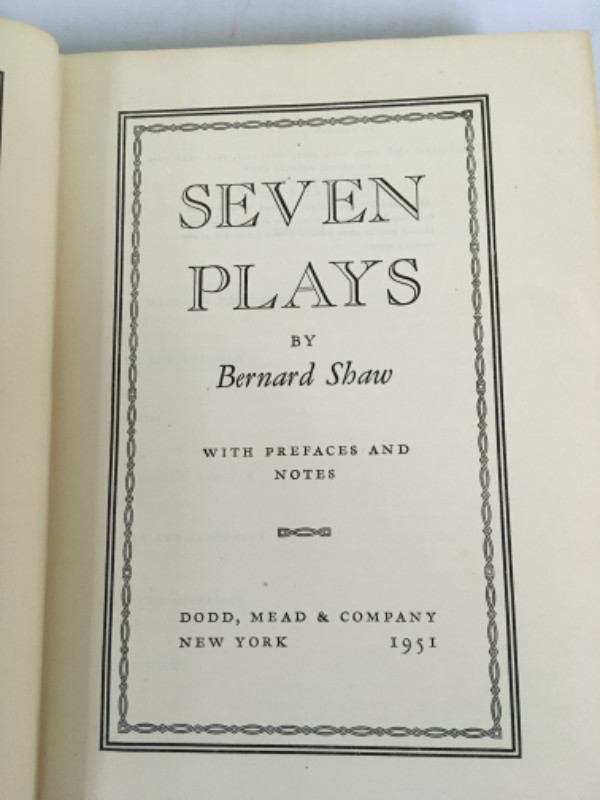 SEVEN PLAYS by BERNARD SHAW in Other in Ottawa