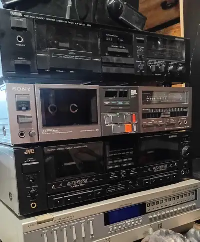 retro vintage tape decks audio stereo , View more