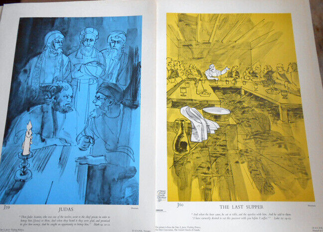 Affiches Éducationnelles 1965 - Vie de Jésus - Rare dans Art et objets de collection  à Sherbrooke - Image 2