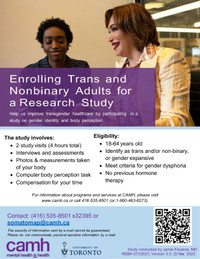 Recruiting transgender and non-binary adults for a study