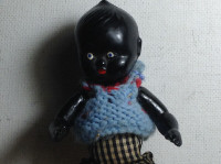 Old Vintage Black Americana Miniature Black Baby Doll  Celluloid