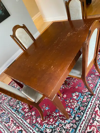 Dining room table and 4 chairs, View more